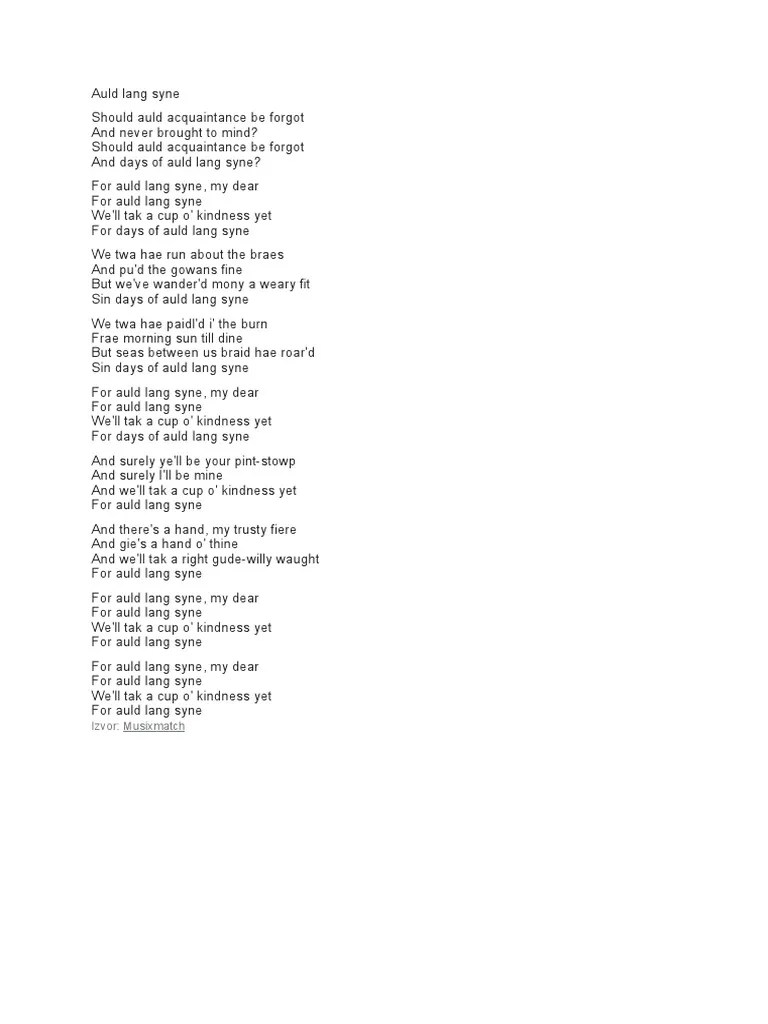 Auld Lang Syne | PDF