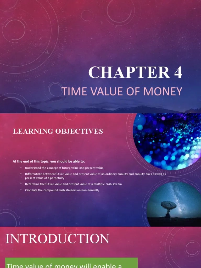 Chapter 4 Time Value of Money PDF Present Value Time Value Of Money