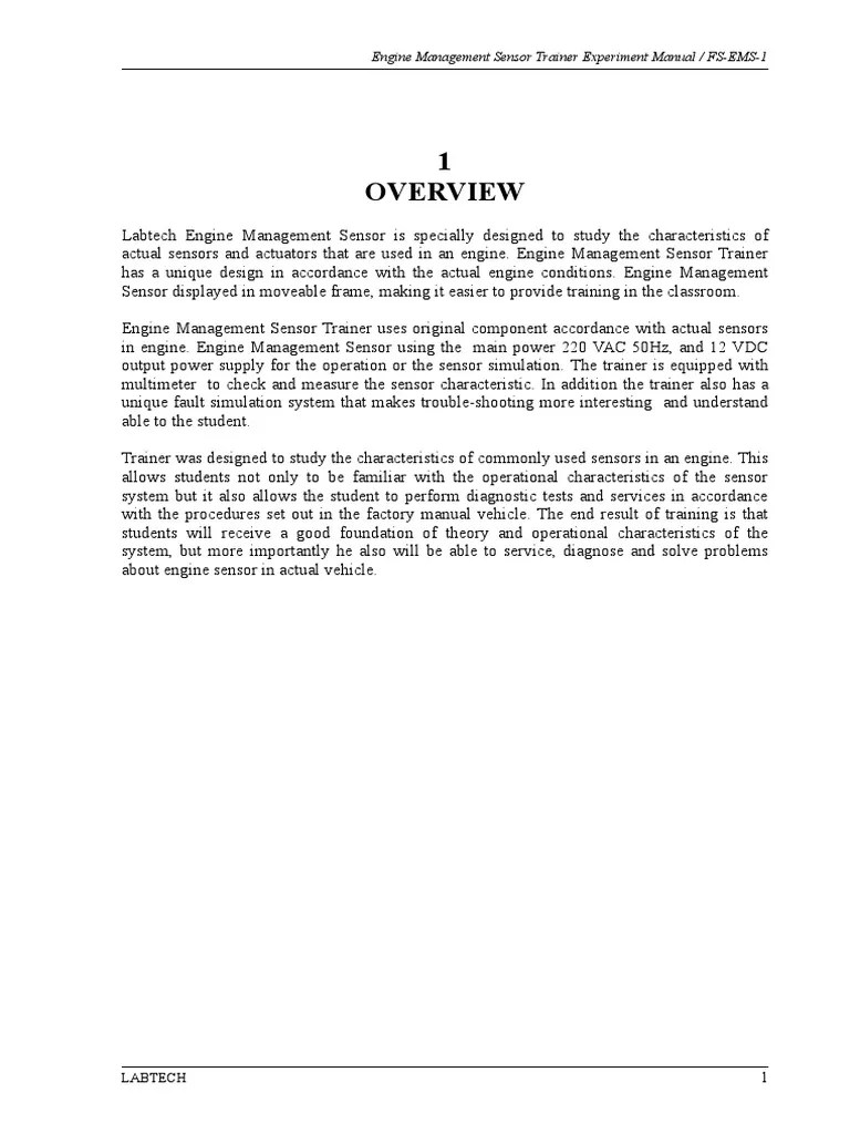 Overview Engine Management System PDF