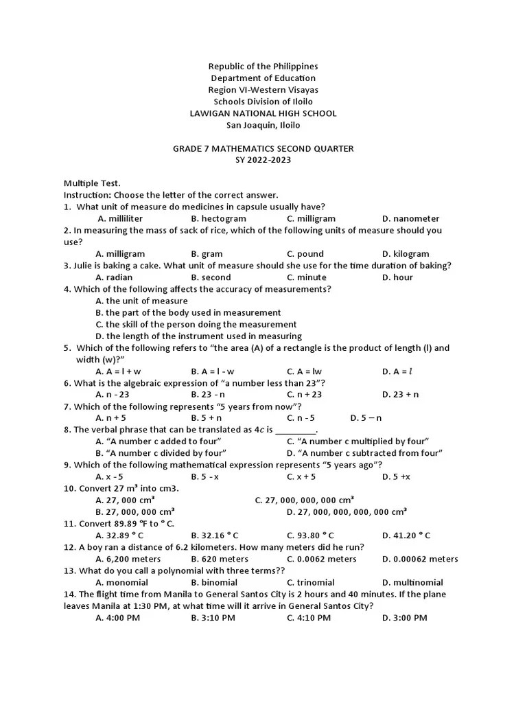 Grade 7 Math PDF Abstract Algebra Numerical Analysis