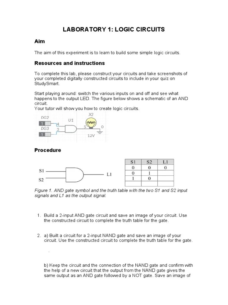 Logic Gate Lab PDF