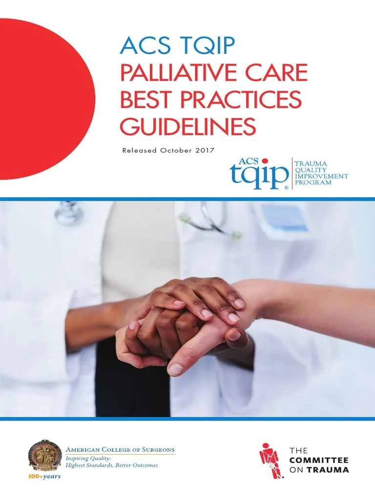 ACS TQIP Palliative Care Best Practices Guidelines PDF Palliative
