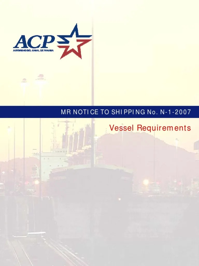 Procedures and Requirements for Safe and Efficient Vessel Transit
