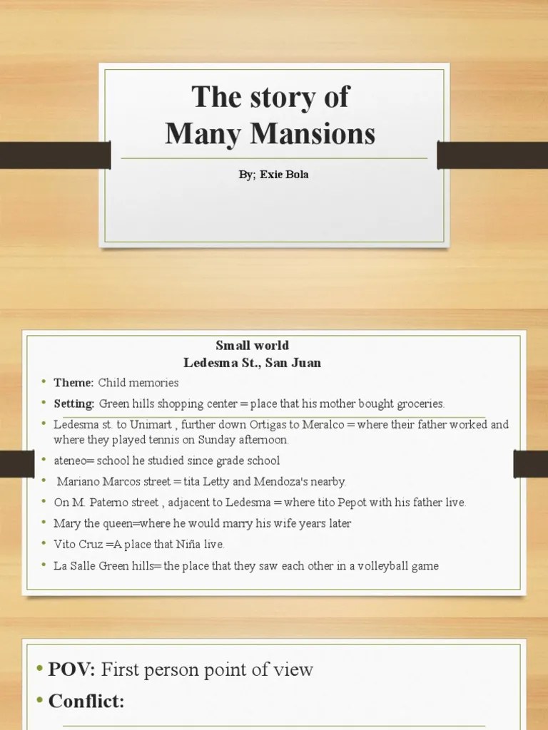 The Story of Many Mansions by Exie Bola PDF