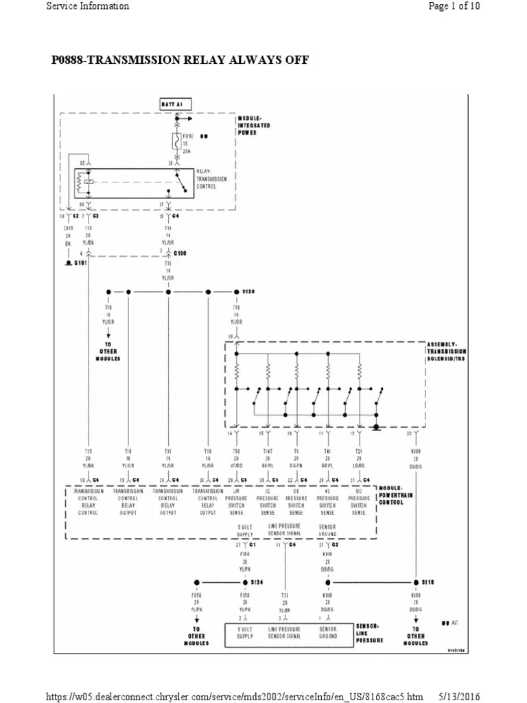 P0888Transmission Relay Always Off PDF Relay Automatic Transmission