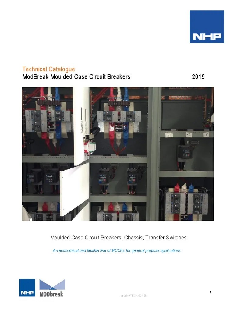 NHP MODBreak Breaker Technical Catalogue 2019 TECH001EN PDF Relay