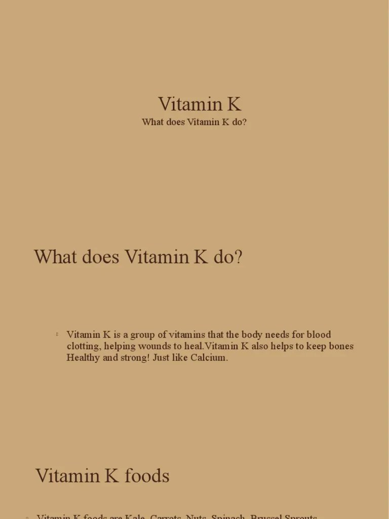 What Does Vitamin K Do? PDF