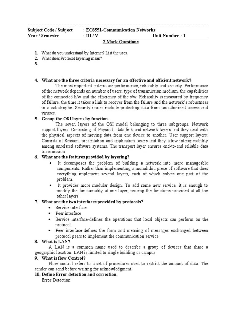 What Do You Understand by List The Uses. What Does Protocol