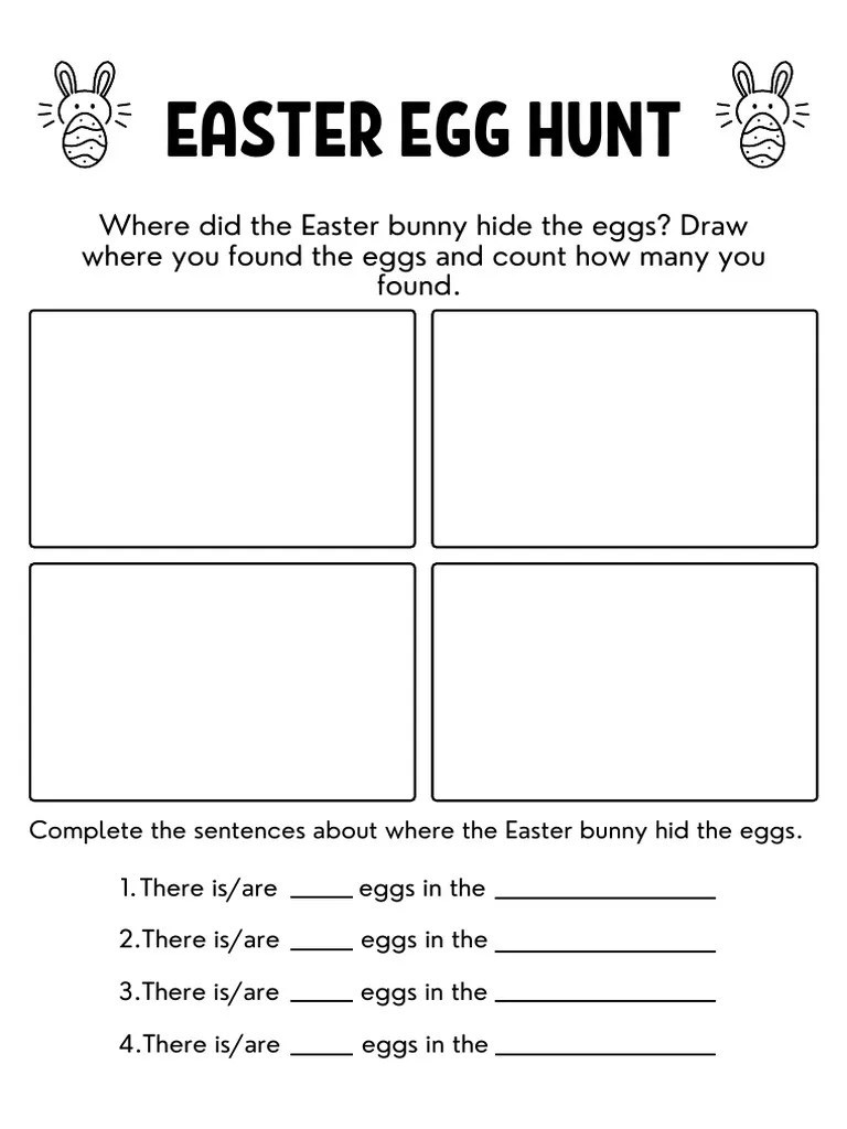 Easter Egg Hunt Where Did The Easter Bunny Hide The Eggs? Draw Where
