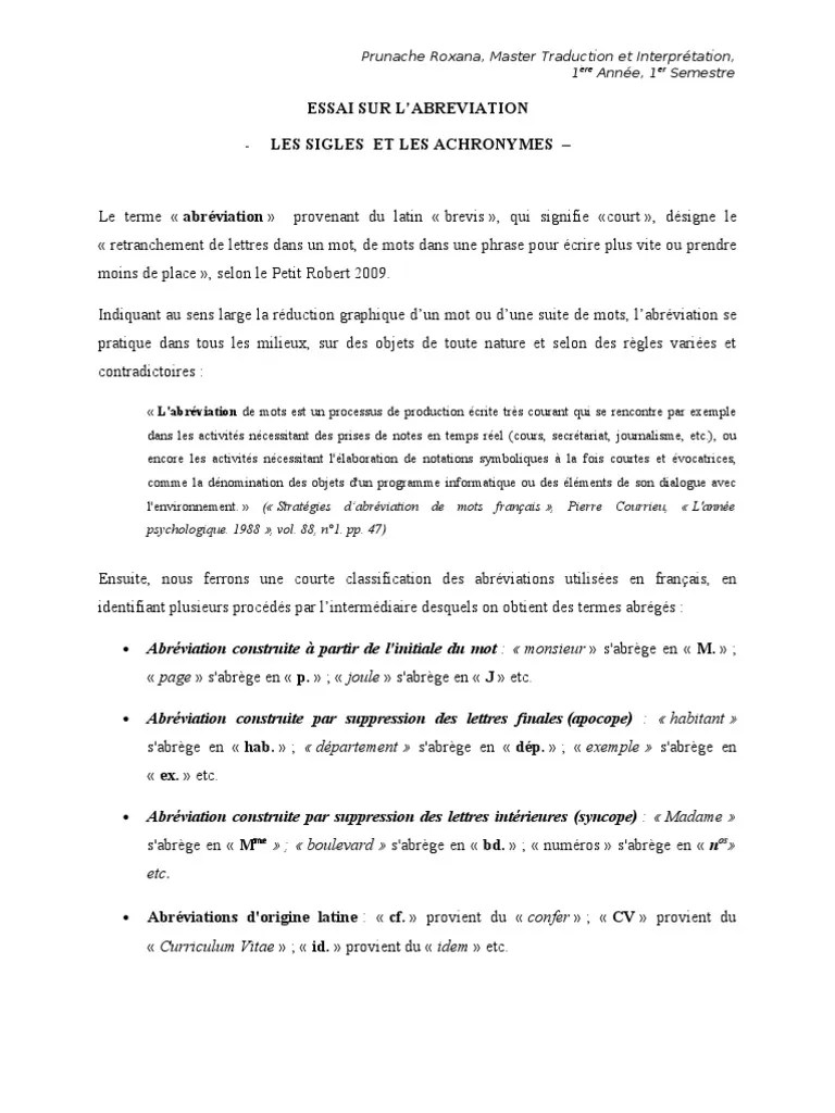 Exemple D Un Essai En Français Le Meilleur Exemple