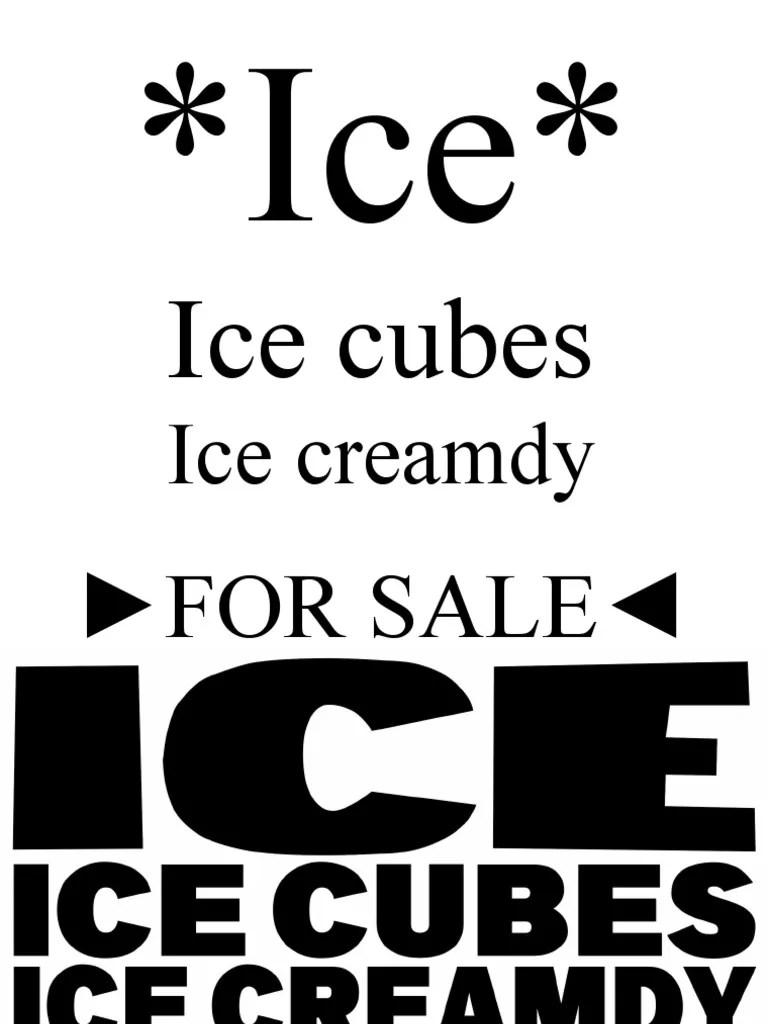 Ice For Sale PDF