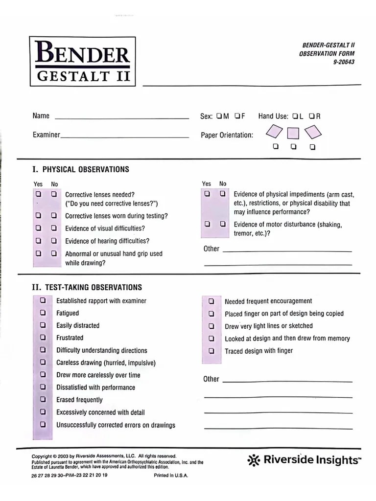 Protocolo Bender Gestalt II PDF