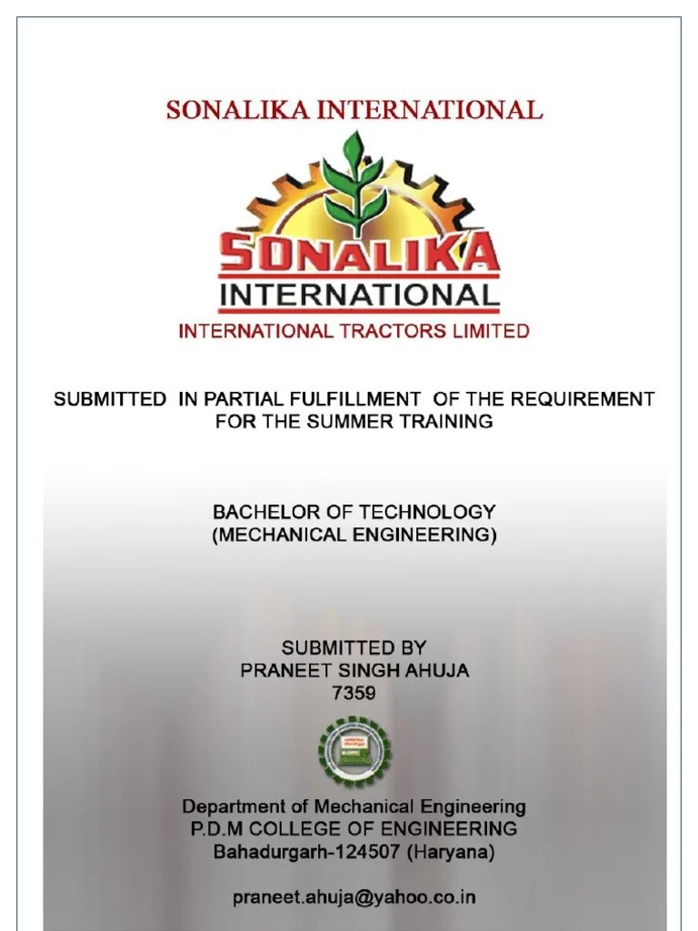 sonalika training report [DOC Document]