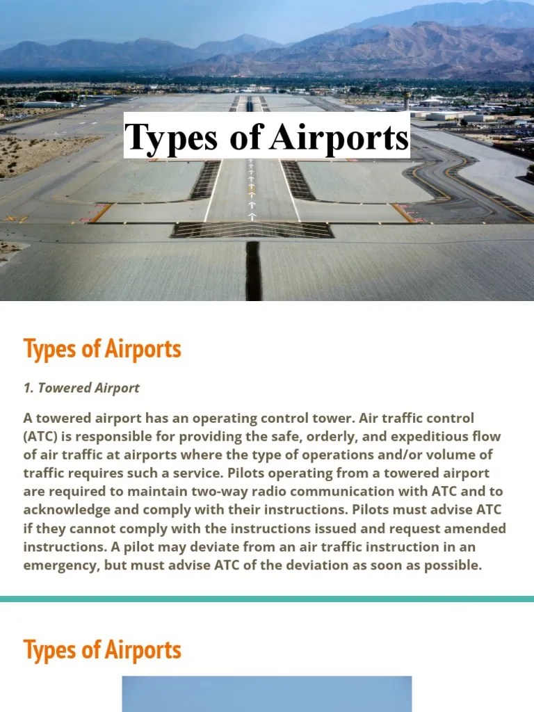 Types of Airports PDF Air Traffic Control Airport