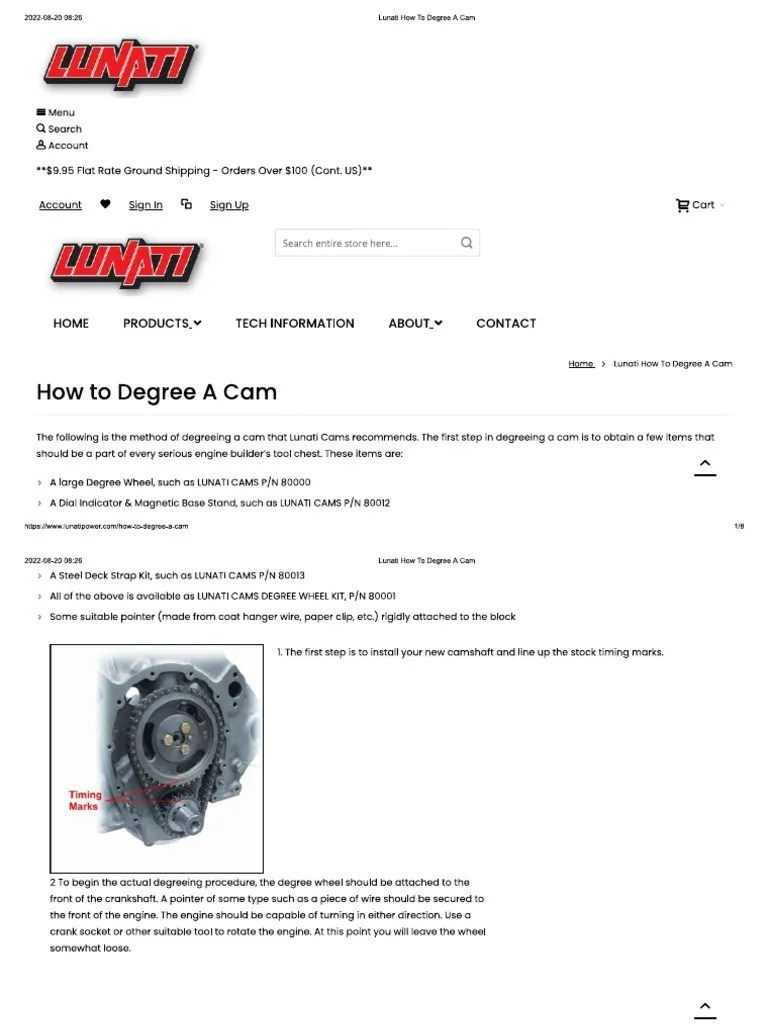 How To Degree A Cam LUNATI PDF
