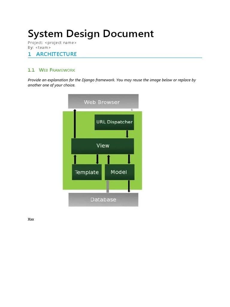 IT6036 Project System Design Document Template PDF