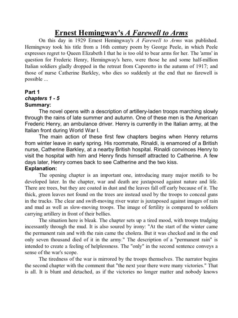 A Farewell To Arms PDF Science Philosophical Science