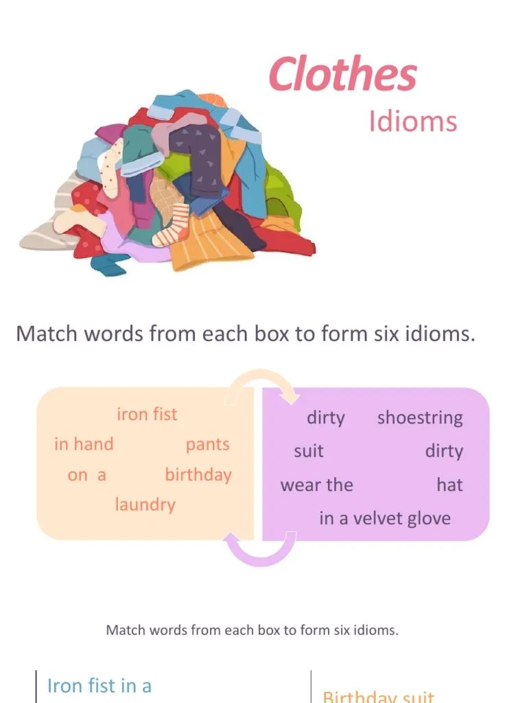 idioms about clothes PDF