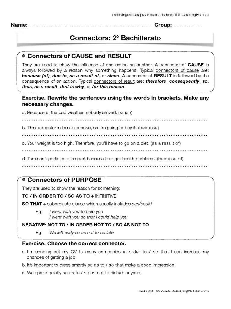 Connectors 2bach summary (022013) copy.pages PDF Cognitive Science