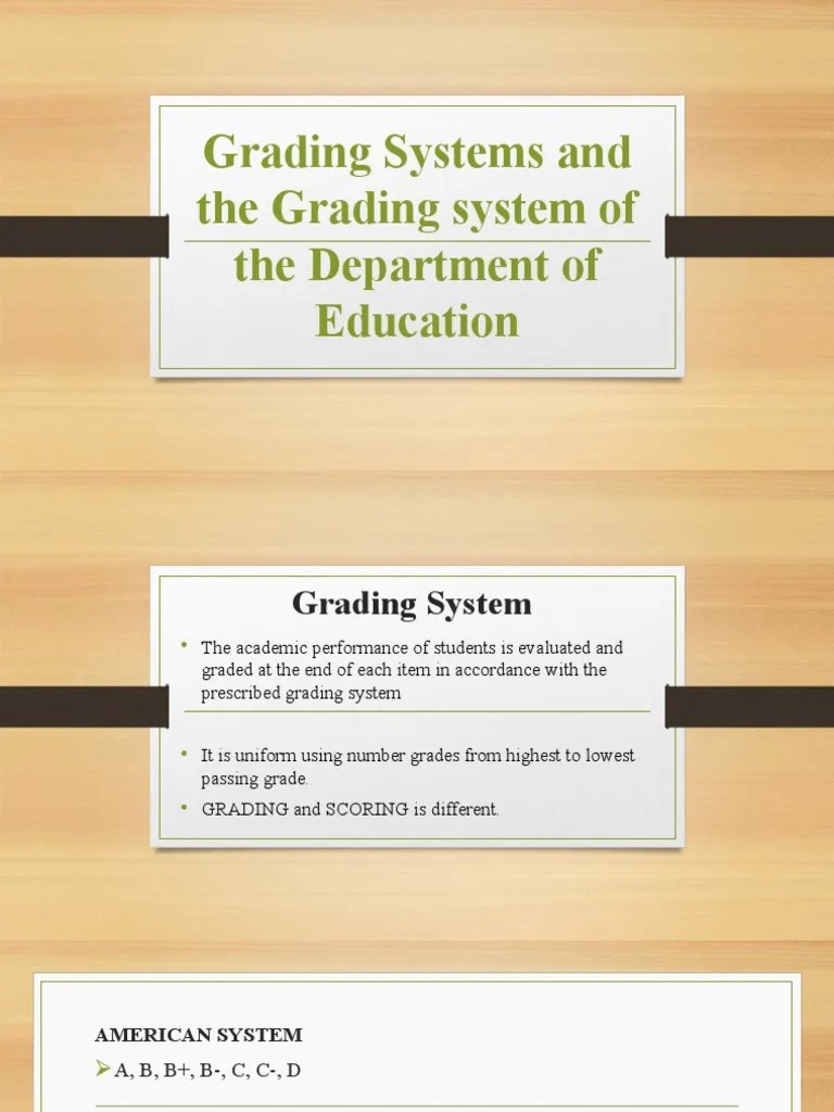 Grading Systems in Basic Education PDF Behavior Modification Learning