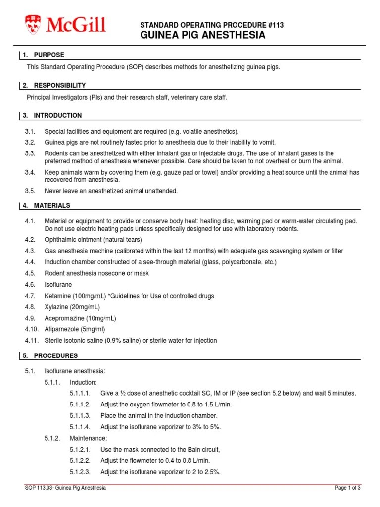 113_guinea_pig_anesthesia__jan_2021 PDF Anesthesia Dose