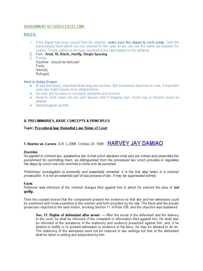 CrimPro Case Digests PDF Statute Of Limitations Jurisdiction