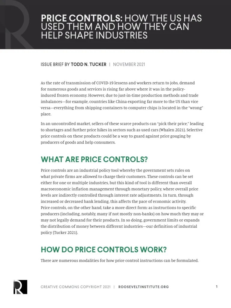 Used Them and How They Can Help Shape Industries Price Controls How
