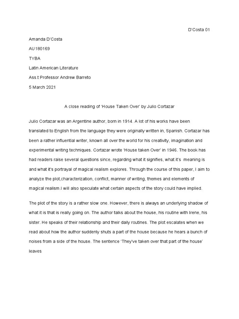 House Taken Over PDF