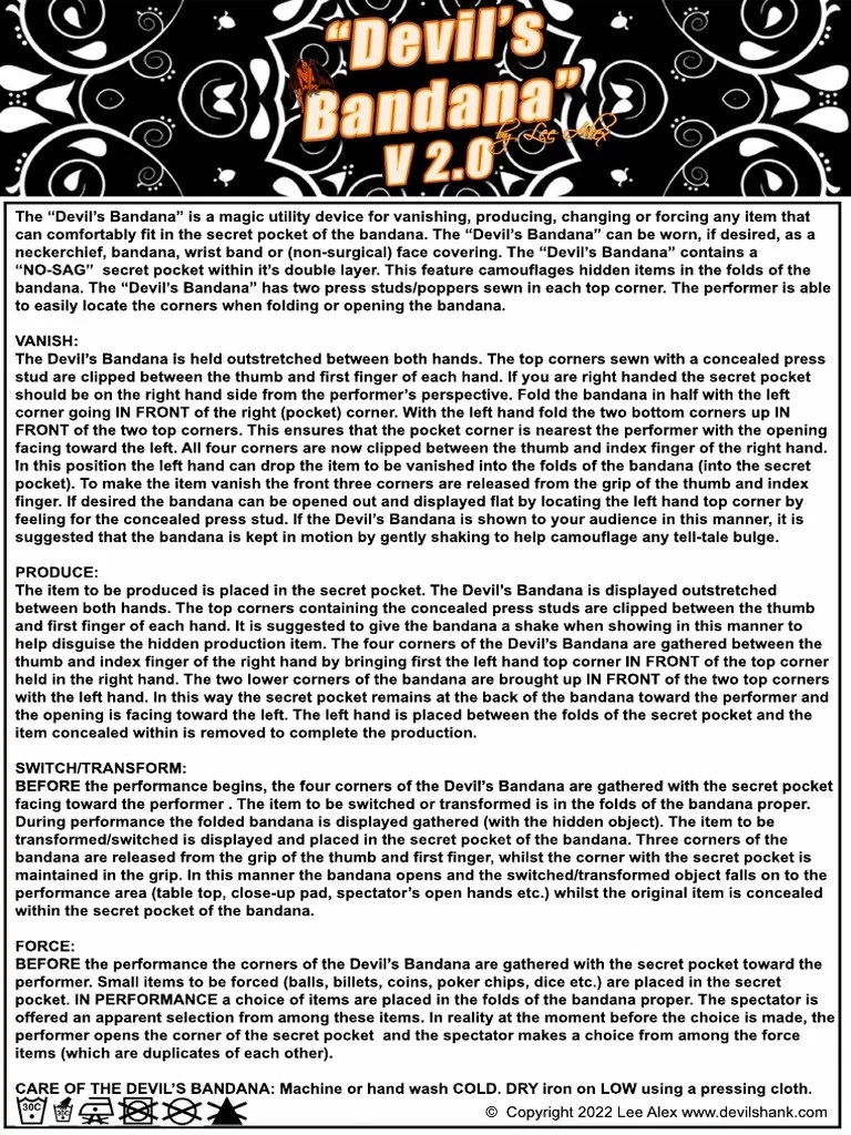 40 Devil Bandana Instructions V2 BLACK PDF