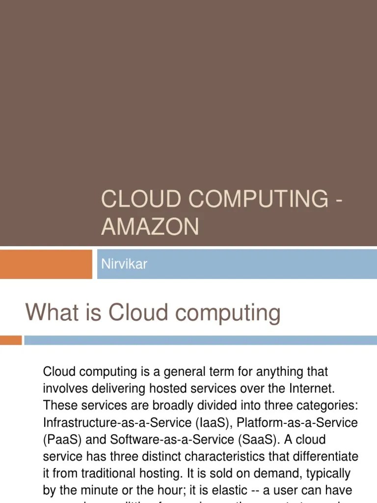 Amazon  Services PDF Cloud Computing Distributed Computing