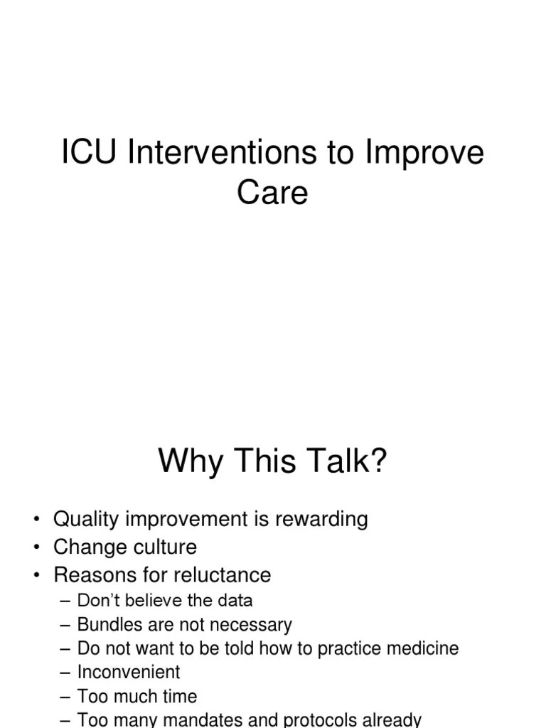 Icu Bundles PDF Intensive Care Unit Intensive Care Medicine