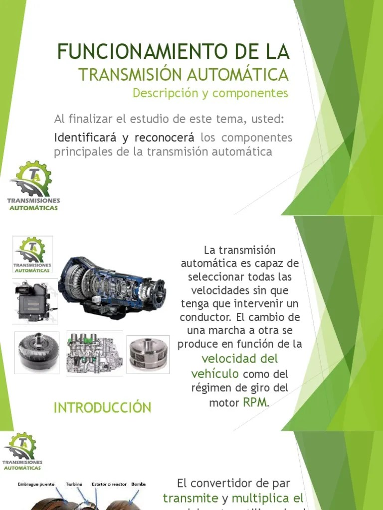 Funcionamiento de La Transmision Automatica | PDF | Transmisión