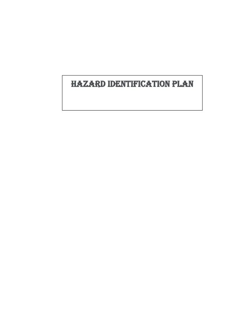 Hazard Identification Plan PDF Personal Protective Equipment Hazards