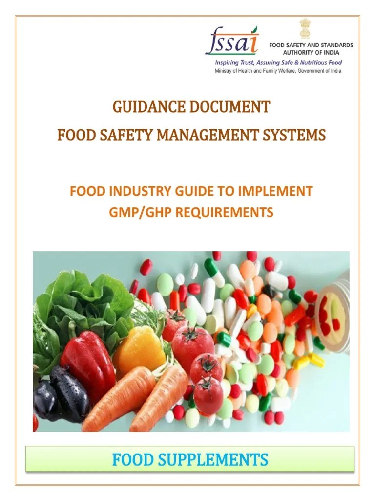 Guidance Document Food Safety Management Systems Food Industry Guide To Implement GMP/GHP