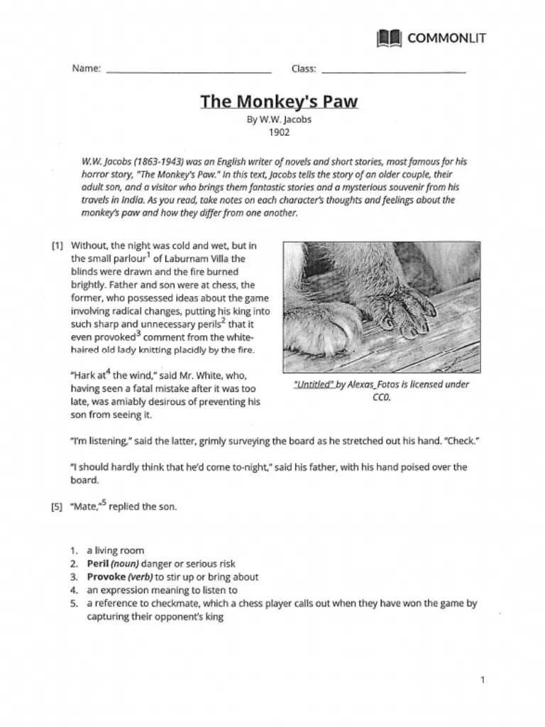 The Monkey's Paw PDF