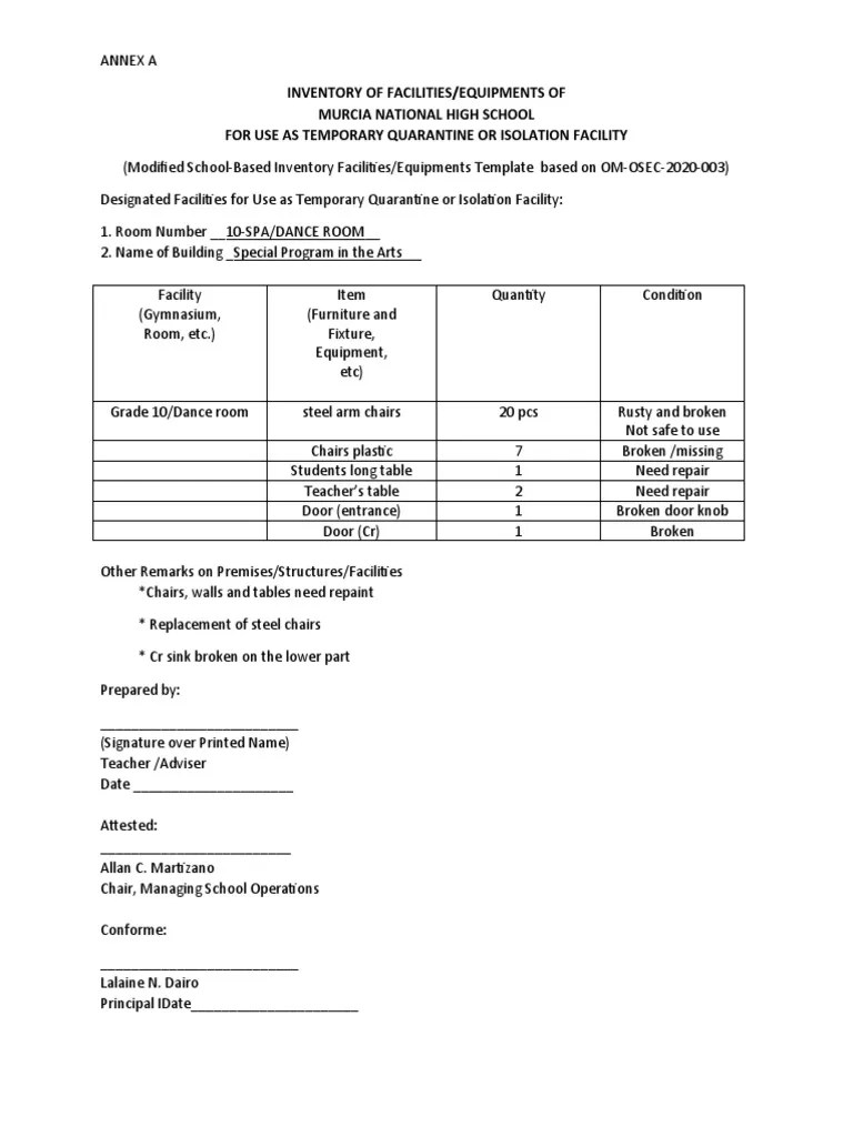 ANNEX a Inventory Template PDF