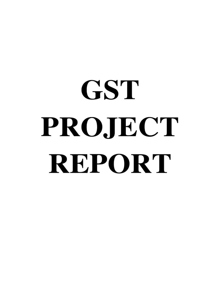 GST Project PDF Value Added Tax Banks