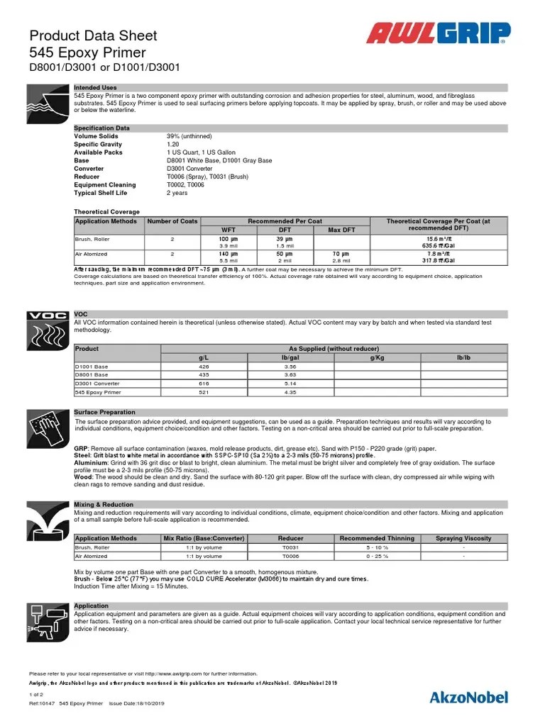 545 Epoxy Primer PDF