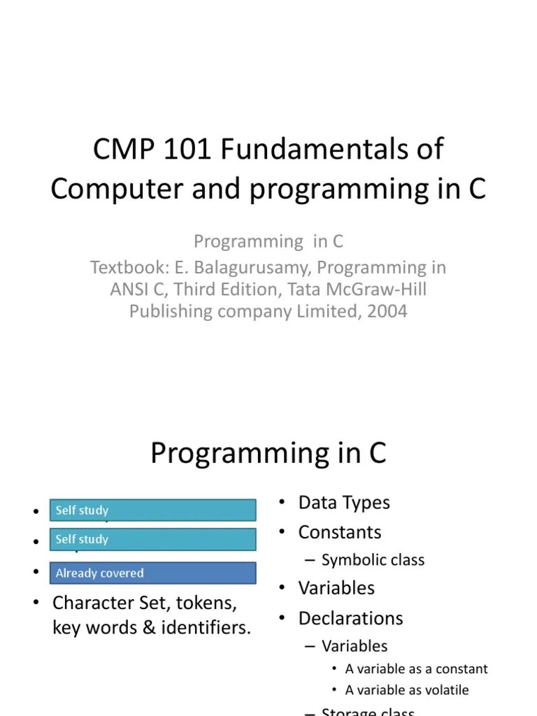 E BALAGURUSAMY PROGRAMMING IN C TATA MCGRAW HILL 2004 PDF