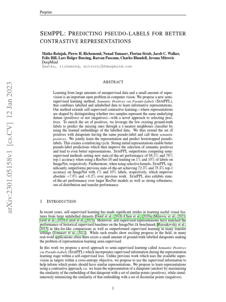Semppl Predicting Pseudo Labels For Better Contrastive
