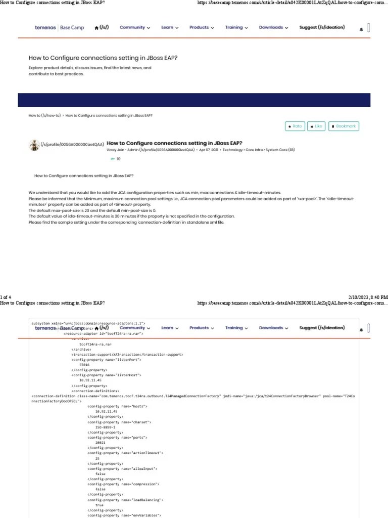 How To Configure Connections Setting in Jboss Eap? PDF Software