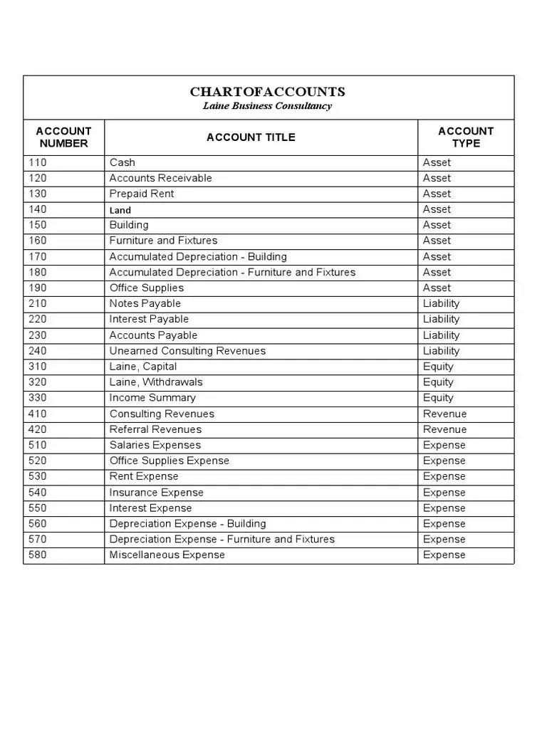 FABM ACT 1 Chart of Accounts PDF