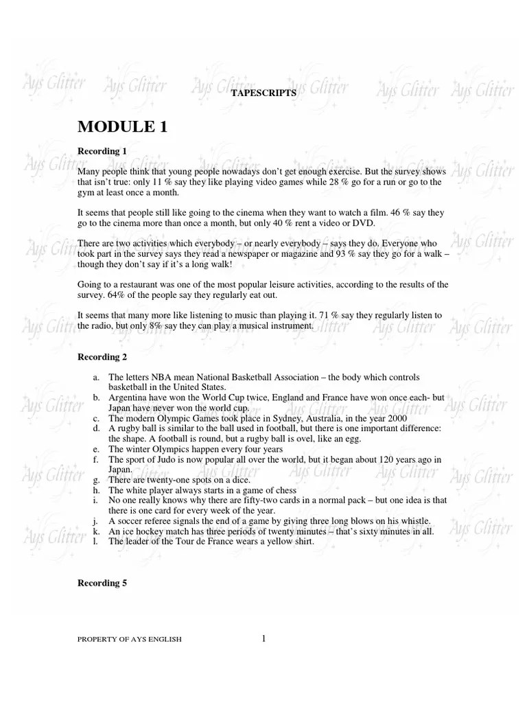 NEW CUTTING EDGE_PREINTERMEDIATE_tapescripts PDF Television Asia