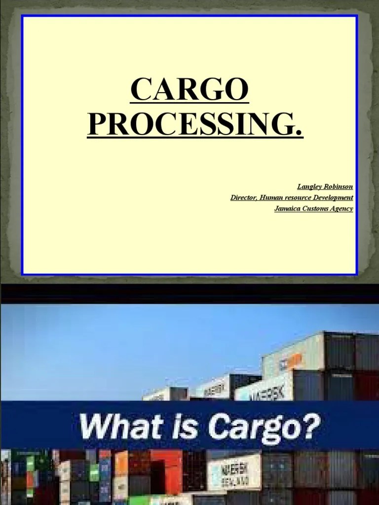 7 CARGO PROCESSING Revised PDF Cargo Customs