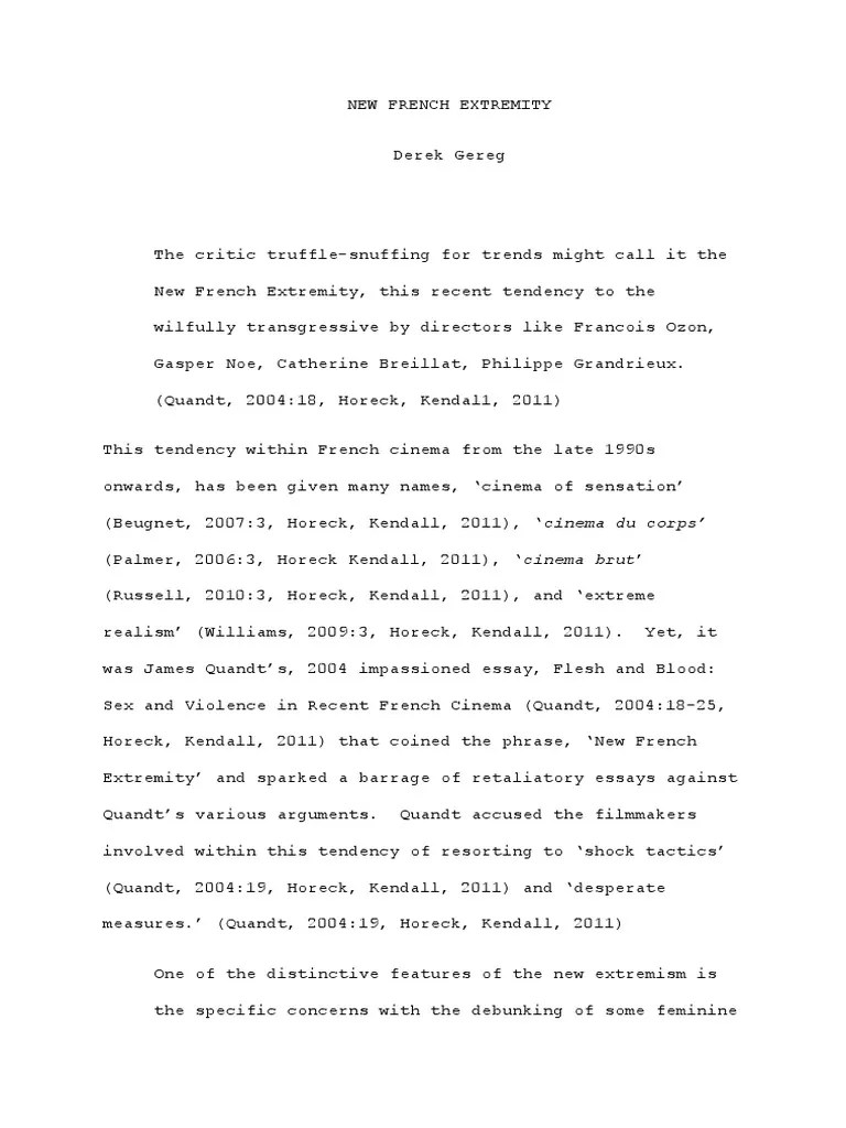 New French Extremity PDF PDF