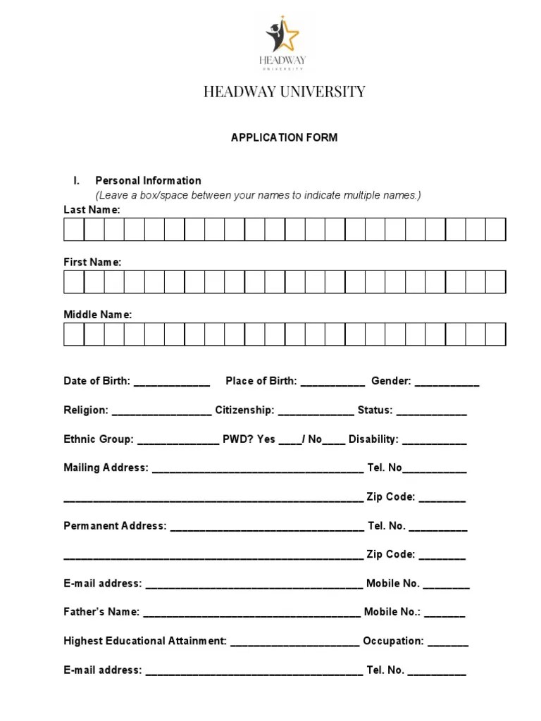 Student Information Sheet PDF