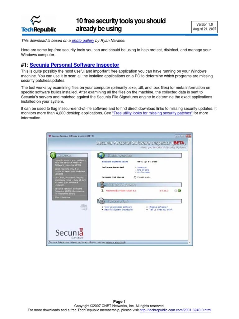 10 Free Security Tools You Should Already Be Using PDF PDF