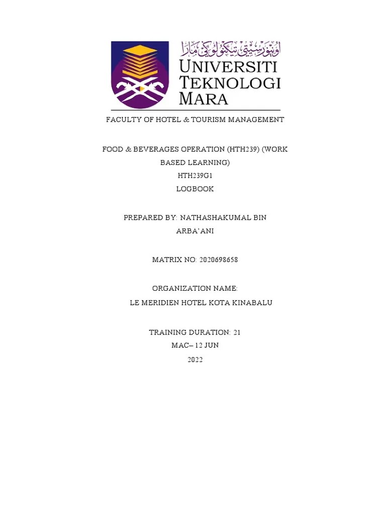 LOG BOOK FRONT OFFICE.docx PDF Kitchen