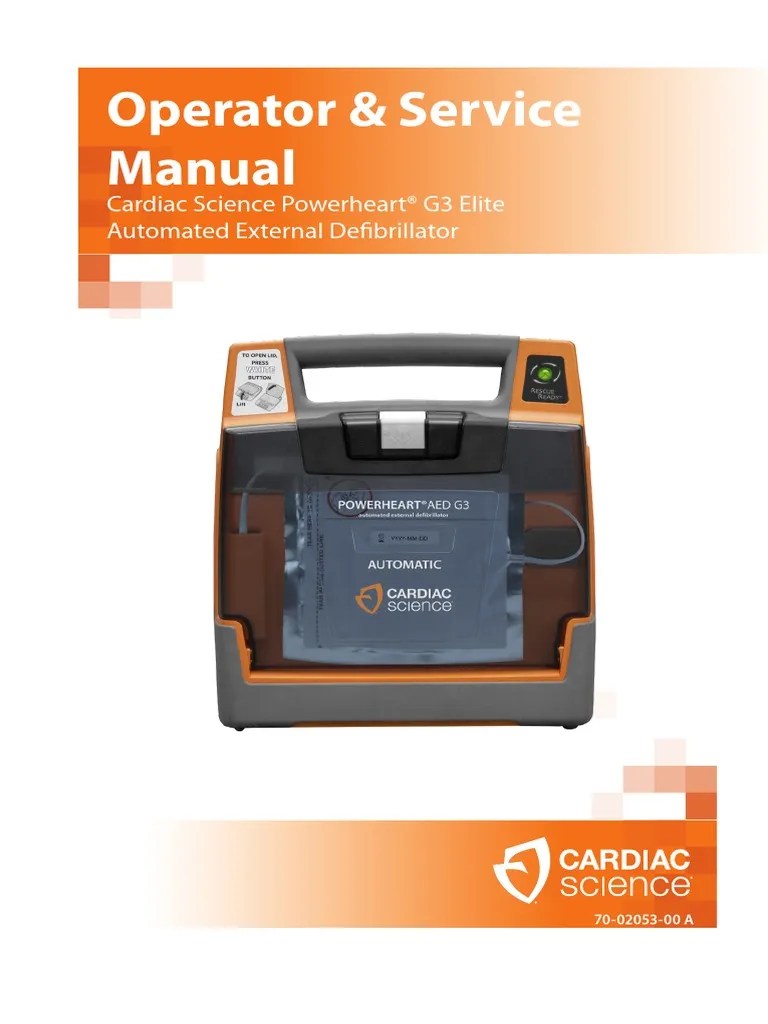 Cardiac Science Powerheart® G3 Elite Automated External Defibrillator PDF PDF Hertz Radio