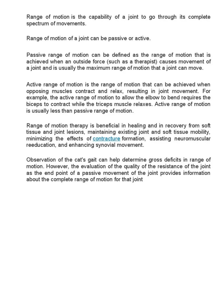 Range of Motion PDF